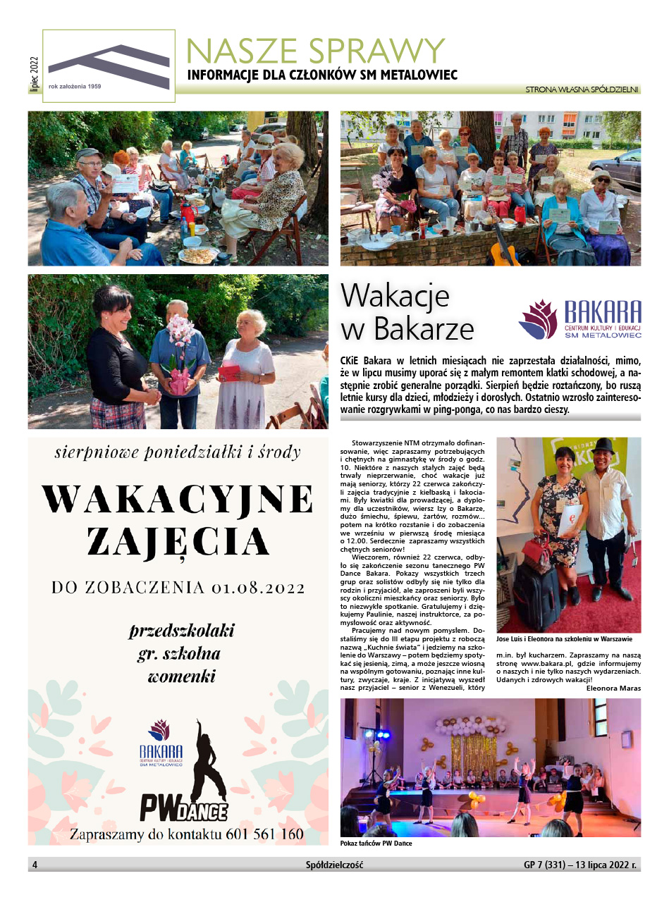 Gazeta Po Udniowa Pa Dziernik Sp Dzielnia Mieszkaniowa Metalowiec